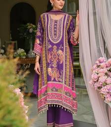 Ethnic Motifs Printed Regular Mirror Work A-Line Kurta With Palazzos & Dupatta