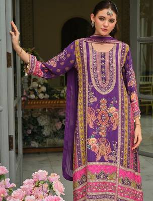 Ethnic Motifs Printed Regular Mirror Work A-Line Kurta With Palazzos & Dupatta 7