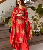 Women Floral Printed Kurta with Palazzos & Dupatta