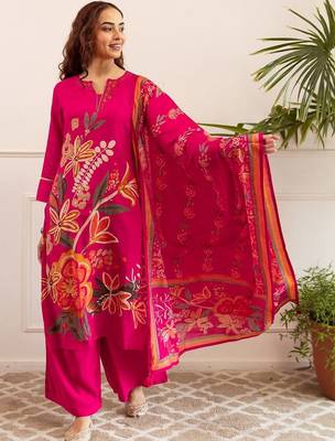 Women Floral Printed Kurta with Palazzos & Dupatta 6