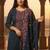 Geometric Yoke Design Thread Work Pure Cotton Kurta & Trousers With Dupatta