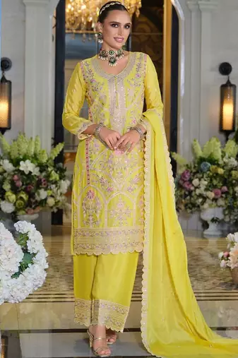 Women Ethnic Motifs Embroidered Kurta with Palazzos & Dupatta