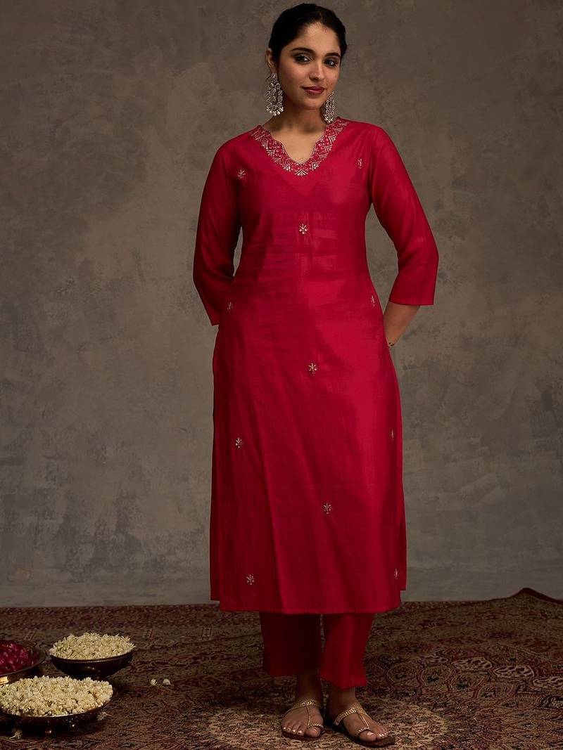 Women Ethnic Motifs Embroidered Mirror Work Kurta with Trousers & Dupatta