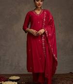 Women Ethnic Motifs Embroidered Mirror Work Kurta with Trousers & Dupatta