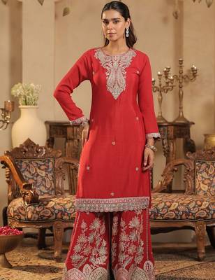 Women Floral Printed Kurta with Palazzo & Dupatta 4