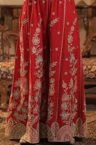 Women Floral Printed Kurta with Palazzo & Dupatta