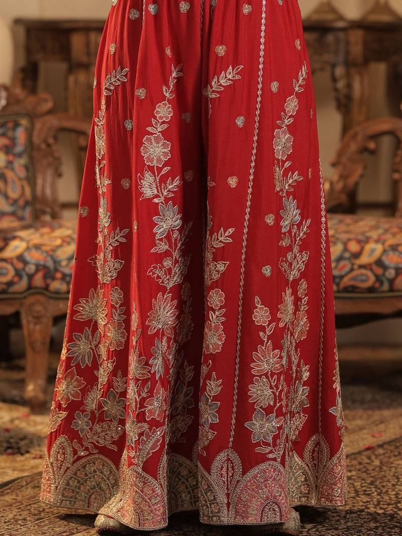 Women Floral Printed Kurta with Palazzo & Dupatta