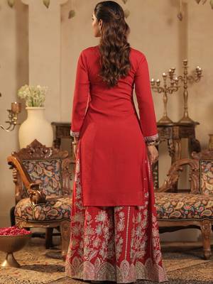 Women Floral Printed Kurta with Palazzo & Dupatta 7