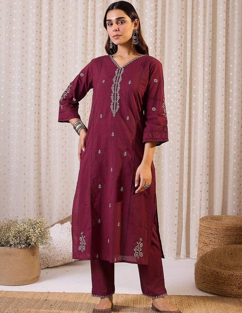 Women Ethnic Motifs Printed Pure Cotton Kurta with Trouser & Dupatta