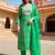 Ethnic Motifs Embroidered Sequinned Straight Kurta With Trousers & Dupatta