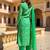 Ethnic Motifs Embroidered Sequinned Straight Kurta With Trousers & Dupatta
