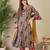 Adults-Women Floral Printed Cotton A-Line Kurta with Trousers & Dupatta
