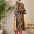 Adults-Women Floral Printed Cotton A-Line Kurta with Trousers & Dupatta