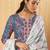Floral Printed Notch Neck Pure Cotton Kurta With Trousers & Dupatta