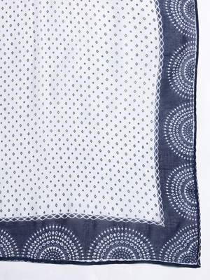Printed Mirror Work Pure Cotton Kurta with Trousers & With Dupatta 5