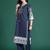 Printed Mirror Work Pure Cotton Kurta with Trousers & With Dupatta