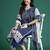 Printed Mirror Work Pure Cotton Kurta with Trousers & With Dupatta