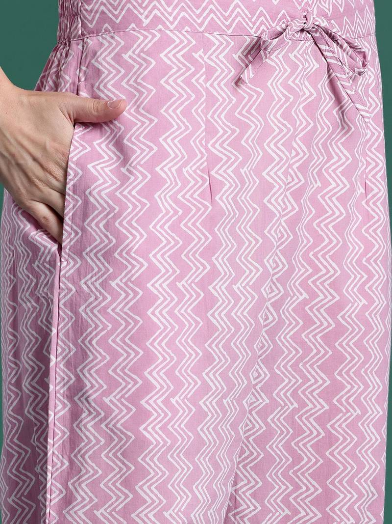 Floral Printed Pure Cotton Kurta with Trousers & Dupatta