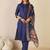 Notch Neck Straight Kurta With Trousers & Dupatta