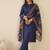Notch Neck Straight Kurta With Trousers & Dupatta