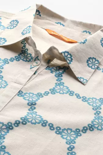 Women Floral Printed Regular Kurti with Trousers