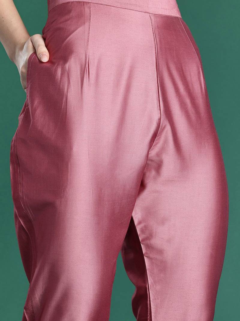 Floral Printed Kurta with Trousers & Dupatta