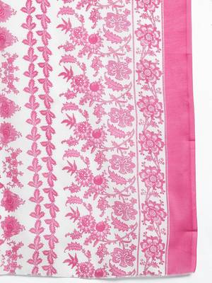 Floral Printed Kurta with Trousers & Dupatta 4