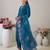 Floral Embroidered Round Neck Thread Work Straight Kurta & Trousers & Dupatta