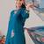 Floral Embroidered Round Neck Thread Work Straight Kurta & Trousers & Dupatta