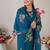 Floral Embroidered Round Neck Thread Work Straight Kurta & Trousers & Dupatta