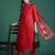 Ethnic Motifs Yoke Design Thread Work Kurta with Trousers & With Dupatta