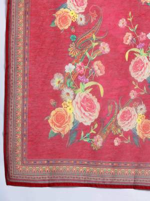 Ethnic Motifs Yoke Design Thread Work Kurta with Trousers & With Dupatta 4