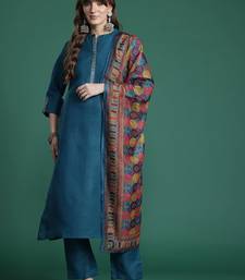 embroidered  cotton kurta with trousers & dupatta