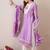 Floral Printed Sequinned Pure Cotton Straight Kurta With Trouser And Dupatta