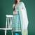 Floral Printed Mirror Work Pure Cotton Kurta with Trousers & Dupatta