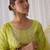 Floral Yoke Design Sequnnied Straight Kurta With Trousers & Dupatta