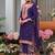 Floral Embroidered Sequinned Chinon Straight Kurta With Palazzos & Dupatta