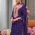 Floral Embroidered Sequinned Chinon Straight Kurta With Palazzos & Dupatta