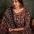 Floral Printed V-Neck Cotton Straight Kurta With Trousers & Dupatta