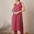 Floral Printed Pure Cotton Sleeveless V-Neck Straight Kurta With Trousers