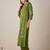 Floral Embroidered V-Neck Thread Work Straight Kurta With Trouser