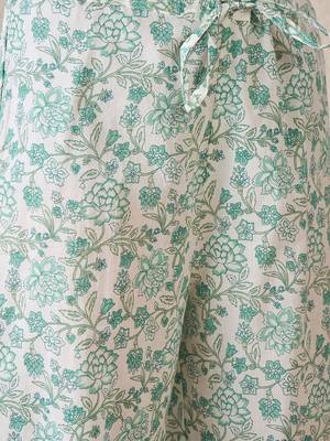 Ethnic Motifs Printed V-Neck Pure Cotton A-Line Kurta with Palazzos 3