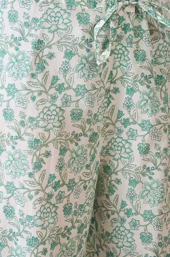 Ethnic Motifs Printed V-Neck Pure Cotton A-Line Kurta with Palazzos