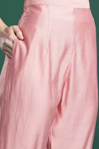 Floral Embroidered Thread Work Kurta with Trousers & With Dupatta