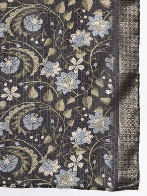 Floral Embroidered Thread Work Kurta with Trousers & With Dupatta 5