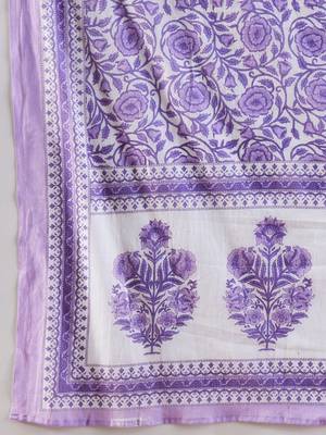Women Floral Printed Panelled Pure Cotton Kurta with Palazzos & With Dupatta 7