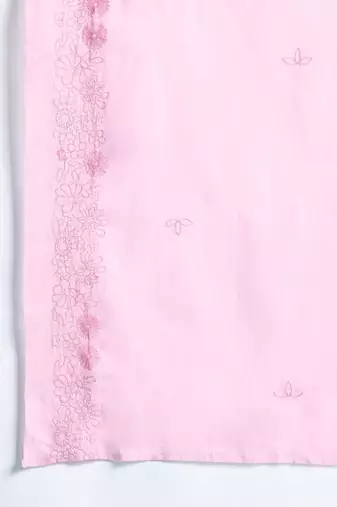 Floral Embroidered Panelled Thread Work Pure Cotton Kurta with Trousers & Dupatta