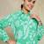 Floral Printed Shirt Collar Kurta With Trousers