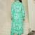 Floral Printed Shirt Collar Kurta With Trousers