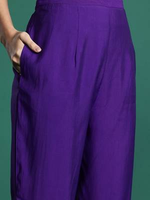 Ethnic Motifs Embroidered Sequinned Kurta with Trousers & With Dupatta 4